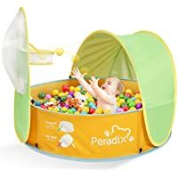 Peradix Tienda de Playa para Bebés Portátiles-2 en 1 Piscina de Bolas Bebe de Campaña para bebés con Cesta Pop-up…